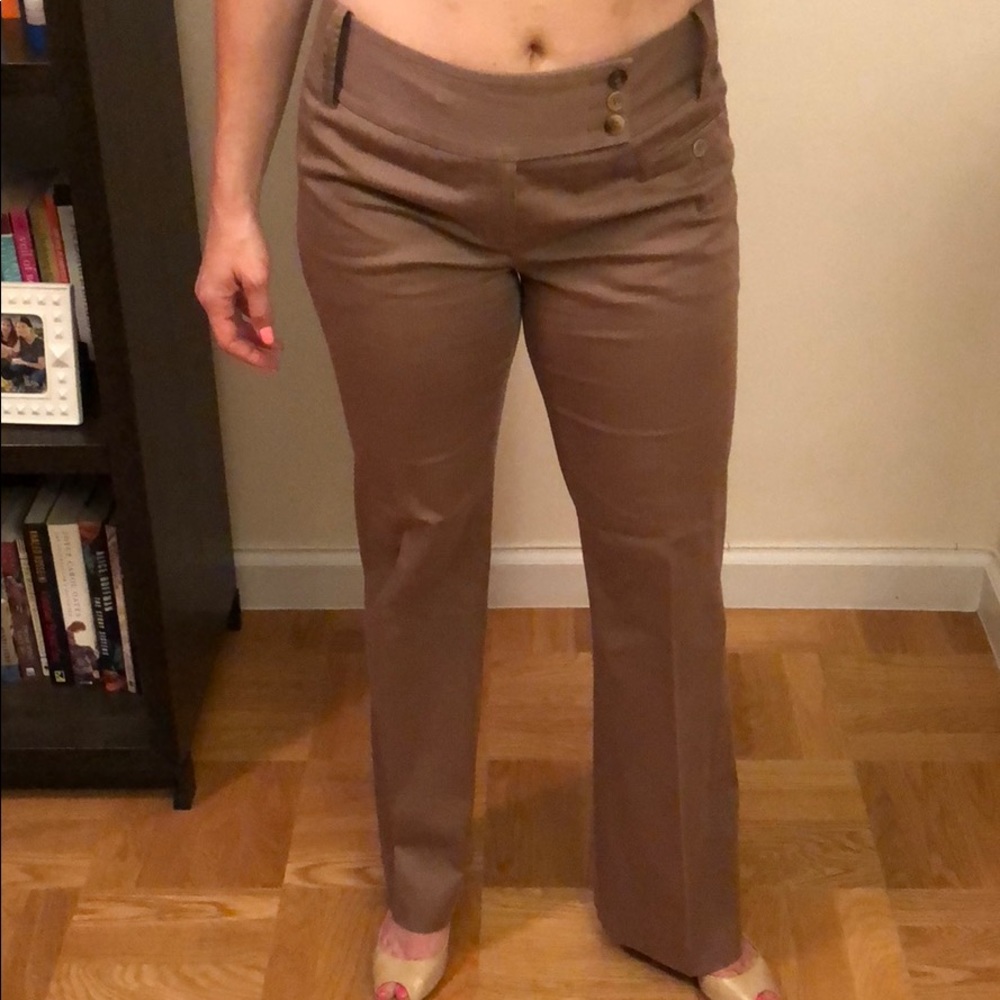 BCBG Khaki Pin-Stripe Pant